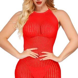 Sexy Lace Teddy Fishnet BobyStocking Lingerie Chemise Babydoll Bodysuit Christma